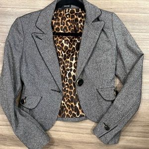Cropped express wool blazer